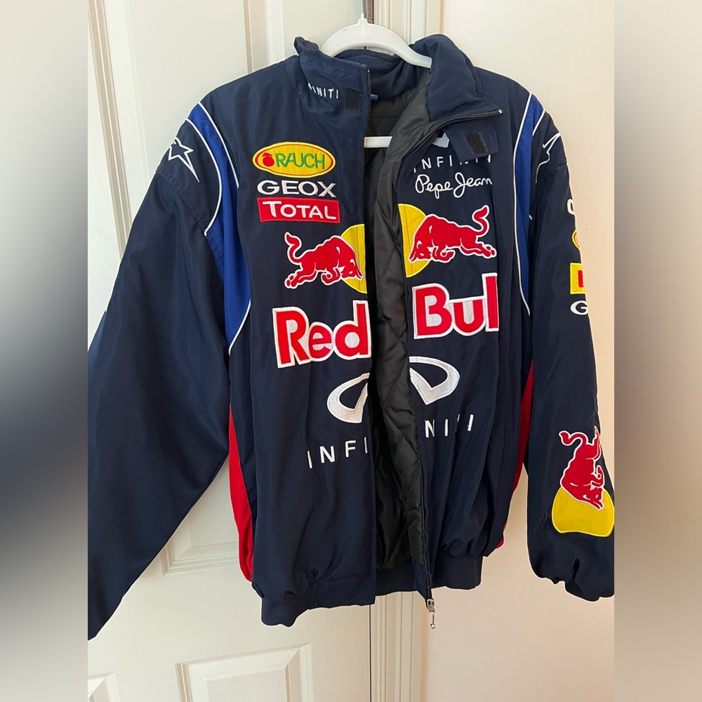 Red Bull Embroidered Racing / Biker Jacket - Picture 1 of 3